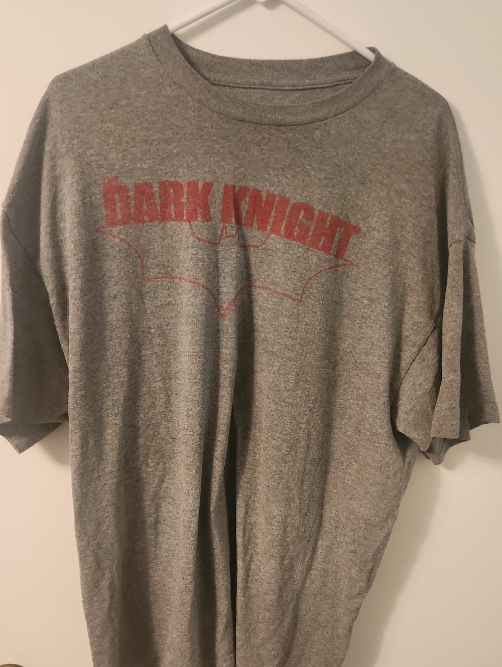 Men's Gray 'Dark Knight' Graphic Tee - Casual Short Sleeve Shirt